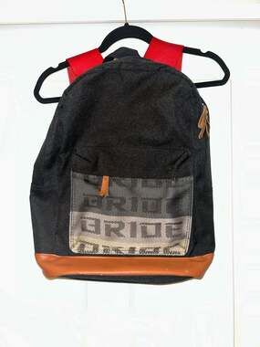 Bride Racing Backpack JDM Style with Red Sparco Harness Straps